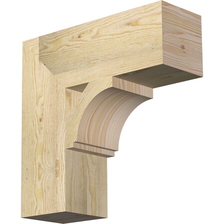 Ekena Millwork Imperial Block Rough Sawn Bracket, Douglas Fir, 6"W x 18"D x 18"H BKT06X18X18IMP05RDF